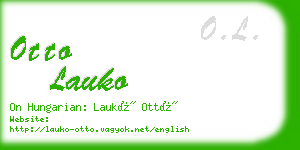 otto lauko business card